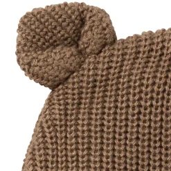 2-Piece Baby Neutral Brown Sweater Romper & Hat Set