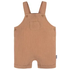 2-Piece Baby Neutral Dots Cotton Gauze Overall Romper and T-Shirt Set