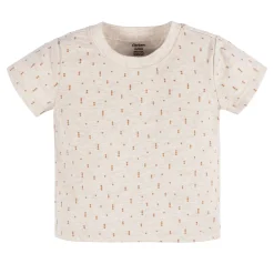 2-Piece Baby Neutral Dots Cotton Gauze Overall Romper and T-Shirt Set