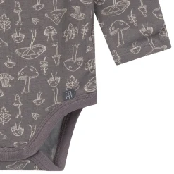4-Piece Baby Neutral Gray Viscose Bodysuits and Pants Set