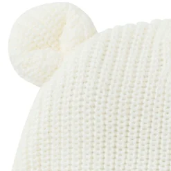 2-Piece Baby Neutral Ivory Sweater Romper & Hat Set