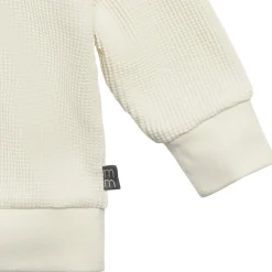 2-Piece Baby Neutral Ivory Waffle Hoodie and Pant Set