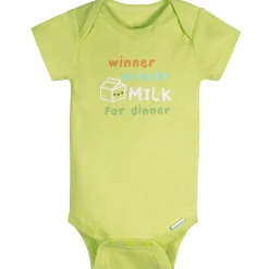 6-Piece Baby Neutral Milk Dinner Onesies® and Active Pant Set