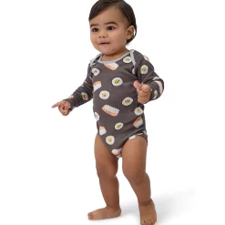 4-Piece Baby Neutral Miso Happy Onesies® Bodysuits and Pants