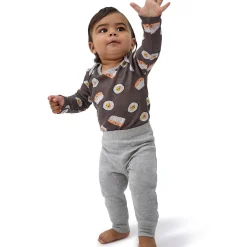 4-Piece Baby Neutral Miso Happy Onesies® Bodysuits and Pants