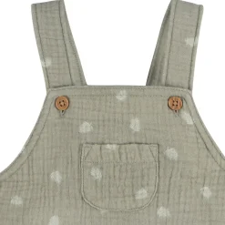 2-Piece Baby Neutral Palms Cotton Gauze Overall Romper and T-Shirt Set