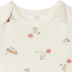 4-Piece Baby Neutral Pasta Dinner Bodysuits and Pants Viscose Set