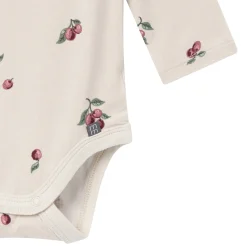 4-Piece Baby Neutral Plums Viscose Bodysuits and Pants Set