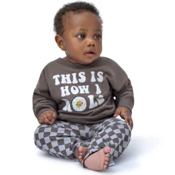 2-Piece Baby Neutral Sushi Roll Sweatshirt Set