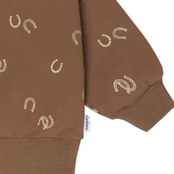 2-Piece Baby & Toddler Boys Brown Horseshoe Sweatshirt & Pant Set