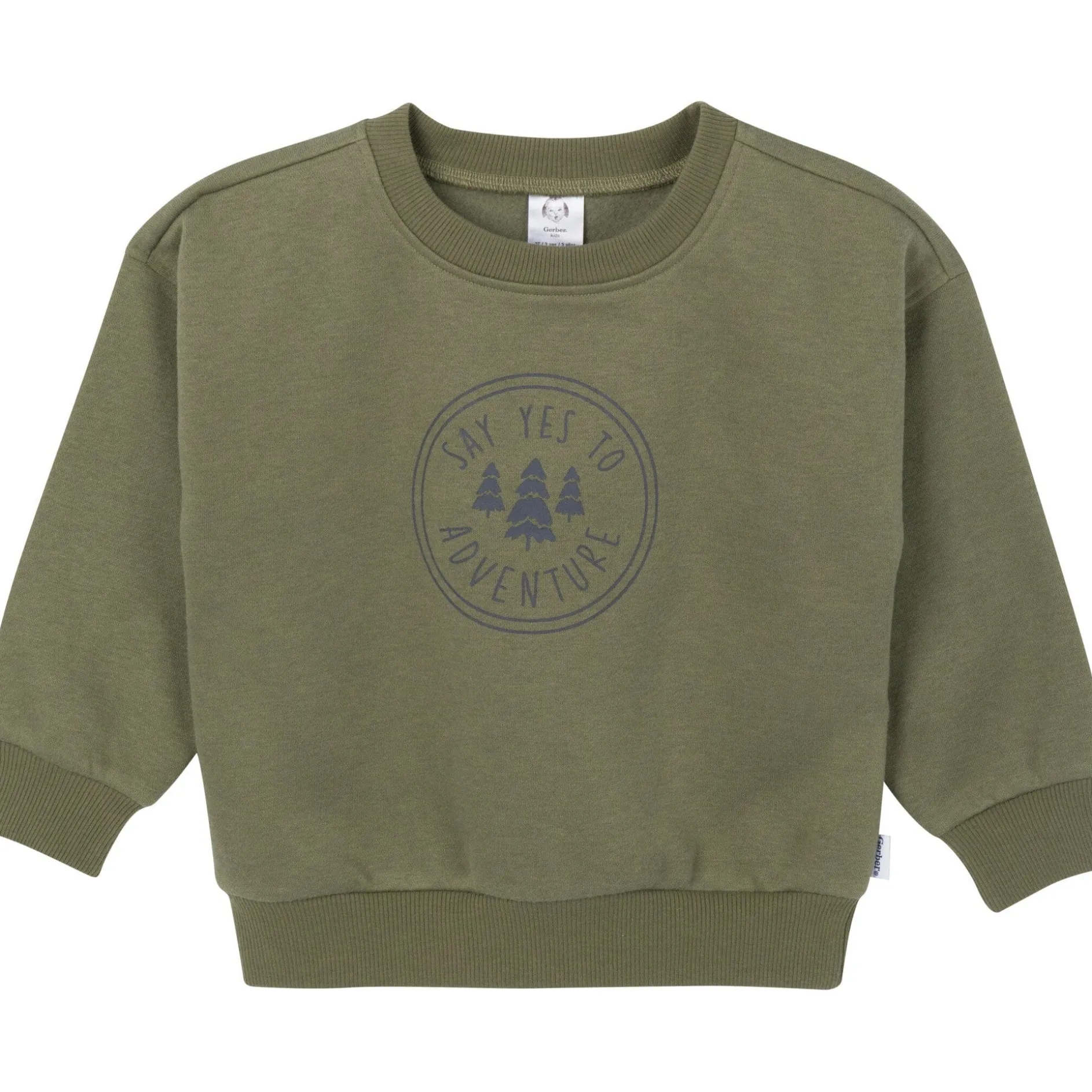 2-Piece Baby & Toddler Boys Olive Adventure Sweatshirt & Pant Set