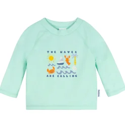 2-Piece Baby & Toddler Boys UPF 50+ Green Stamps Rash Guard & Swim Trunks Set