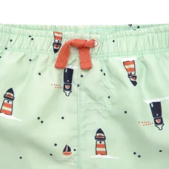 2-Piece Baby & Toddler Boys UPF 50+ Lighthouse Rash Guard & Swim Trunks Set