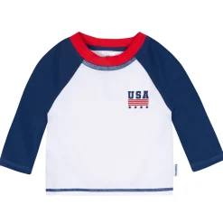 2-Piece Baby & Toddler Boys UPF 50+ Patriotic Stars Rash Guard & Swim Trunks Set
