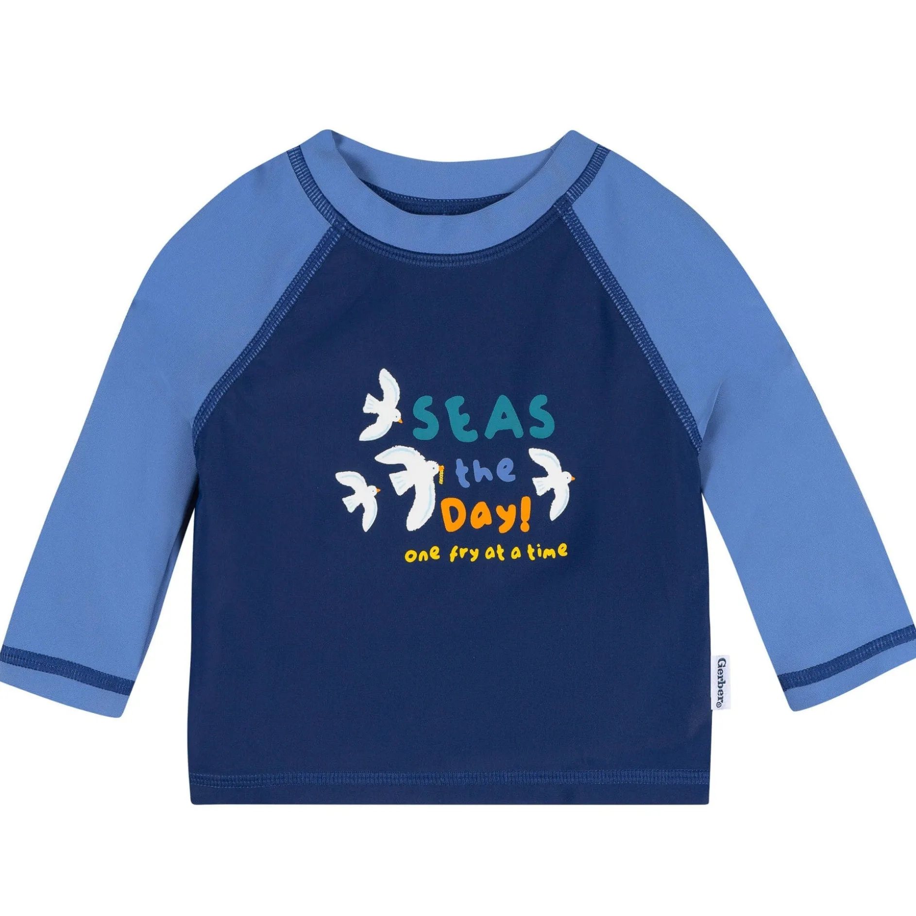 2-Piece Baby & Toddler Boys UPF 50+ Seagulls Rash Guard & Swim Trunks Set