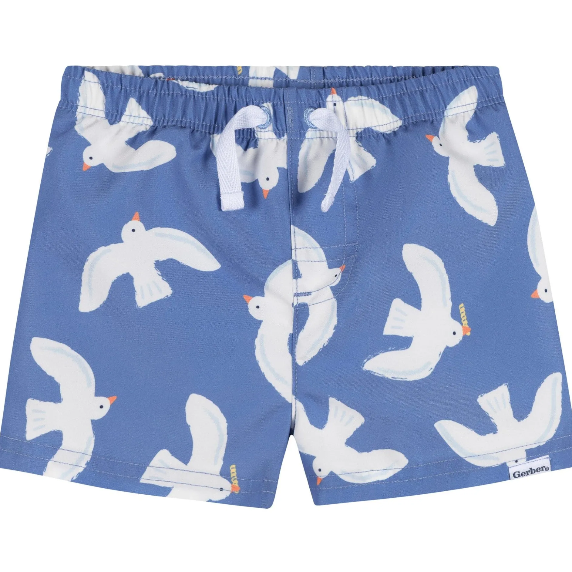 2-Piece Baby & Toddler Boys UPF 50+ Seagulls Rash Guard & Swim Trunks Set