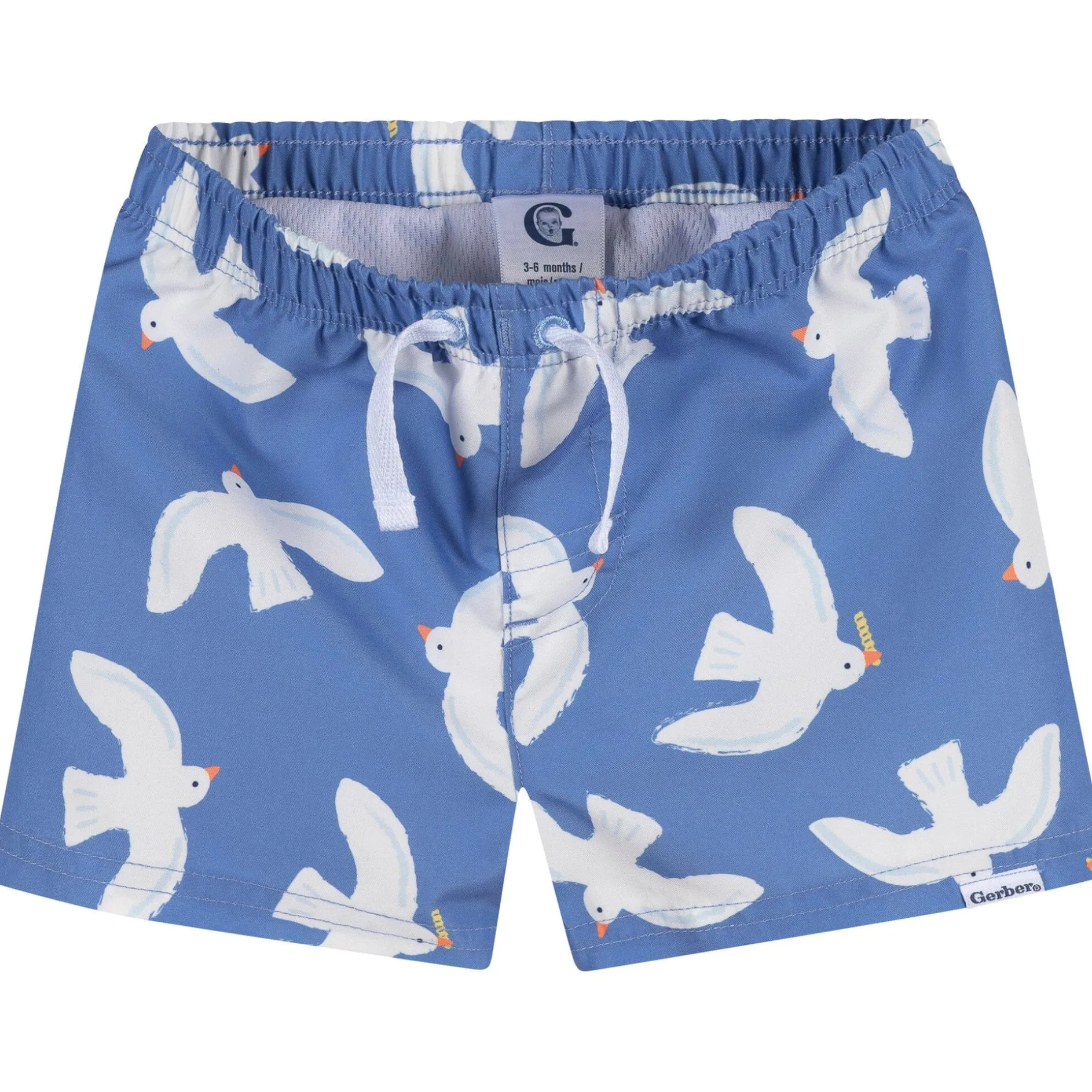 2-Piece Baby & Toddler Boys UPF 50+ Seagulls Rash Guard & Swim Trunks Set