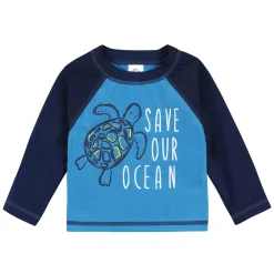 2-Piece Baby & Toddler Boys UPF 50+ Sea Friends Rash Guard & Swim Trunks Set