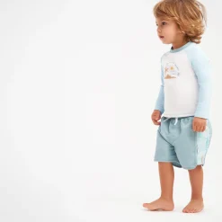 2-Piece Baby & Toddler Boys UPF 50+ Surf Rash Guard & Swim Trunks Set
