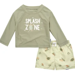 2-Piece Baby & Toddler Boys UPF 50+ Turtles Rash Guard & Swim Trunks Set