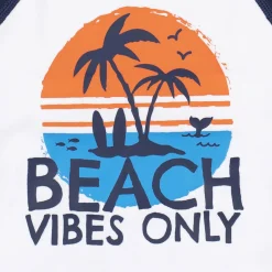 2-Piece Baby & Toddler Boys UPF 50+ Vacation Vibes Rash Guard & Swim Trunks Set