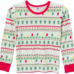 2-Piece Big Kids Neutral Oh What Fun Fair Isle Hacci Snug Fit Pajama Set