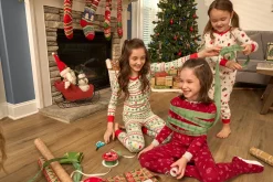 2-Piece Big Kids Neutral Oh What Fun Fair Isle Hacci Snug Fit Pajama Set
