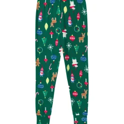 2-Piece Big Kids Neutral Ornaments Hacci Snug Fit Pajama Set