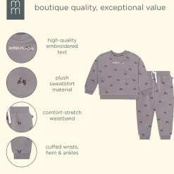 2-Piece Boys Grey Scooter Sweatshirt and Jogger Set