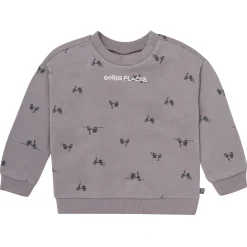 2-Piece Boys Grey Scooter Sweatshirt and Jogger Set