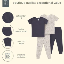 4-Piece Boys Maine Coast Viscose Snug Fit Pajama Set