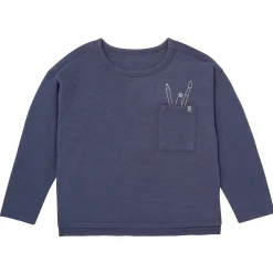2-Piece Boys Navy Paintbrush Long Sleeve T-Shirt and Jogger Set