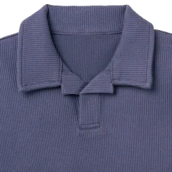 2-Piece Boys Odyssey Gray Johnny Collar Shirt and Shorts Set