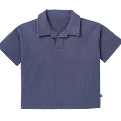 2-Piece Boys Odyssey Gray Johnny Collar Shirt and Shorts Set