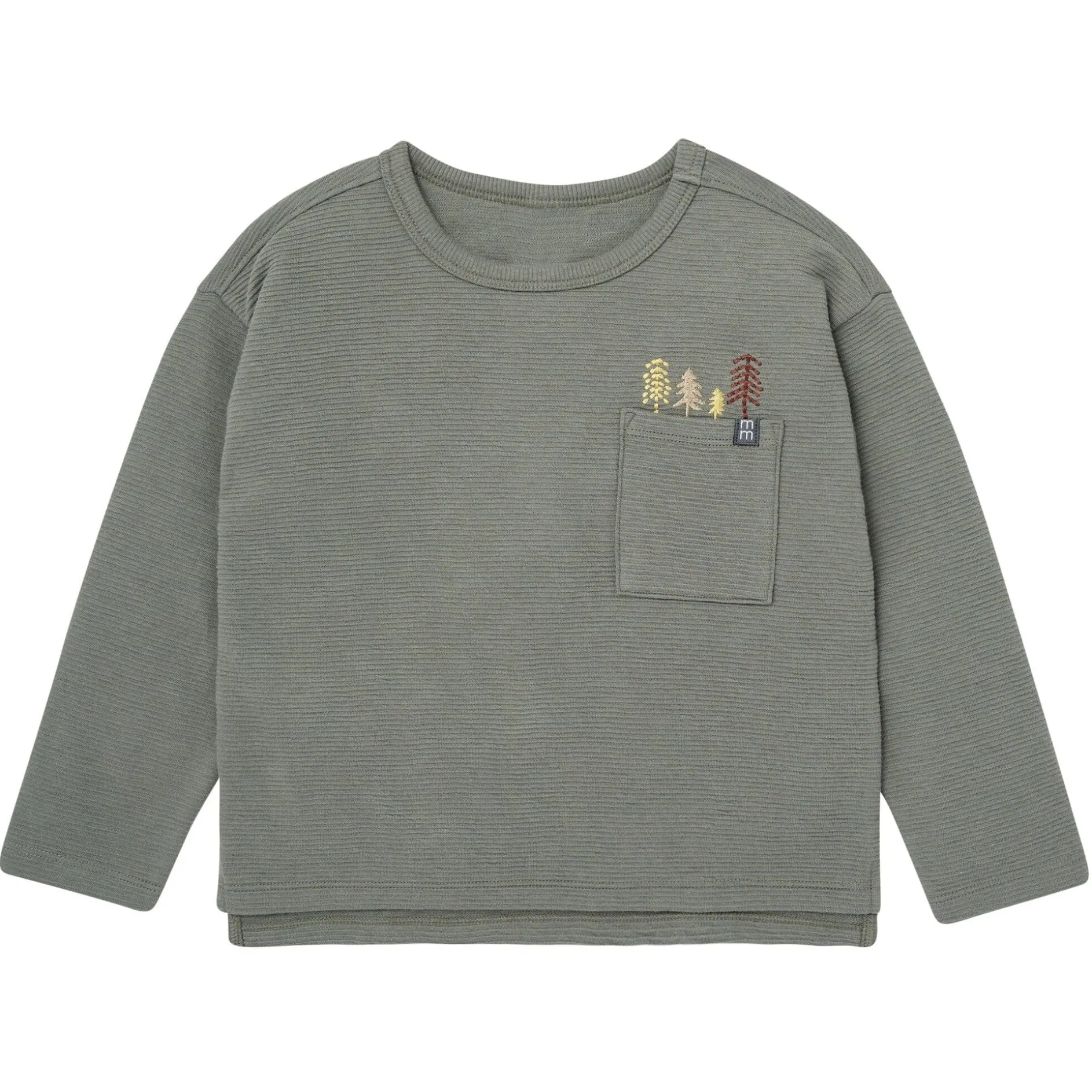 2-Piece Boys Olive Green Trees Long Sleeve T-Shirt and Jogger Set