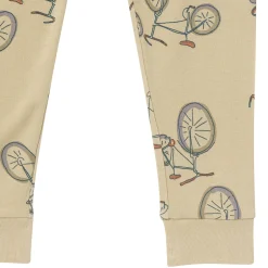 4-Piece Boys Olive Grey Bicycle Viscose Snug Fit Pajama Set
