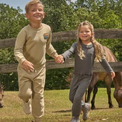 2-Piece Boys Olive Mountain Sweatshirt and Jogger Set