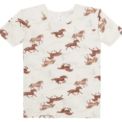 4-Piece Boys Wild Horses Viscose Snug Fit Pajama Set