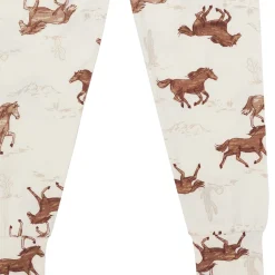 4-Piece Boys Wild Horses Viscose Snug Fit Pajama Set