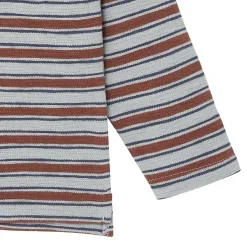 2-Piece Boys Wrought Iron Stripe Henley Top and Pant Set