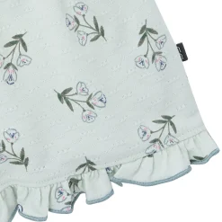 4-Piece Girls Blue Floral Tank Tops & Shorts Set