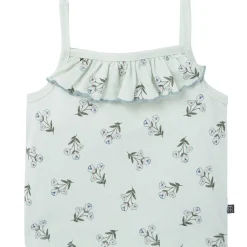 4-Piece Girls Blue Floral Tank Tops & Shorts Set