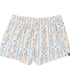 2-Piece Girls Floral Stripe Top and Shorts Set