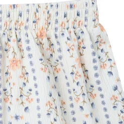 2-Piece Girls Floral Stripe Top and Shorts Set