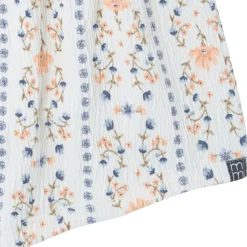 2-Piece Girls Floral Stripe Top and Shorts Set