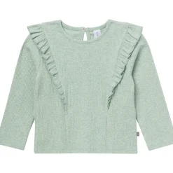 4-Piece Girls Green Floral Ruffle Tops and Leggings Set