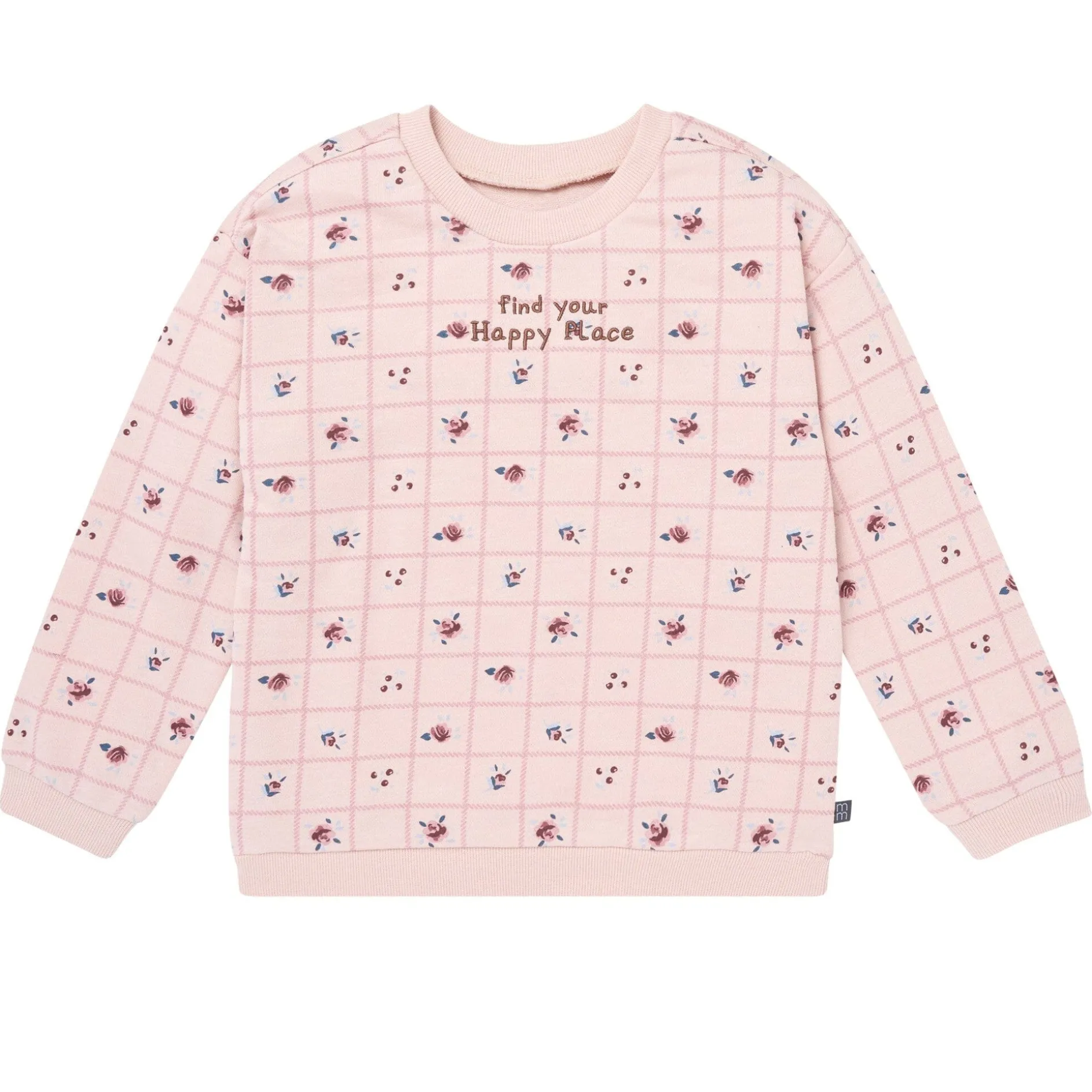 2-Piece Girls Happy Place Sweatshirt and Jogger Set