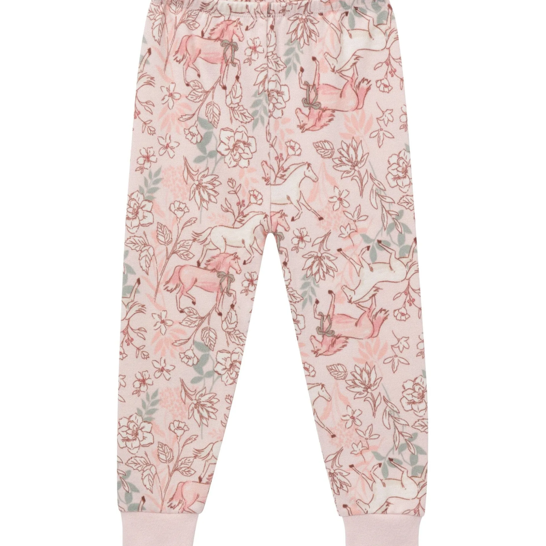 2-Piece Girls Horses Snug Fit Pajama Set