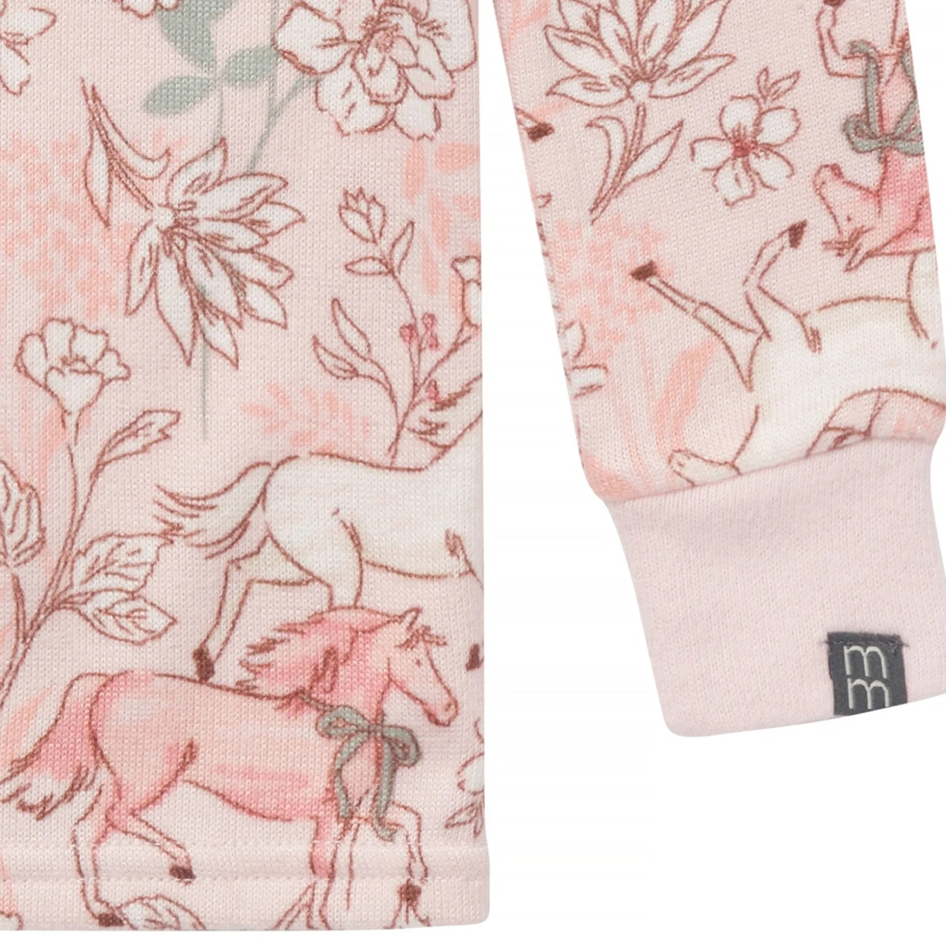 2-Piece Girls Horses Snug Fit Pajama Set