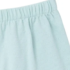 2-Piece Girls Misty Blue Eyelet Top and Shorts Set